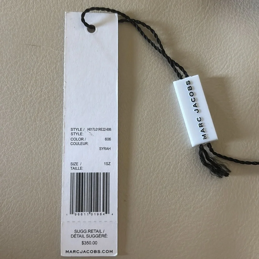 Marc Jacobs Micro Leather Burgundy Embossed Crocodile Crossbody - Picture 9 of 9